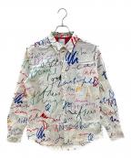 PAUL SMITHポールスミス）の古着「長袖シャツ　落書き調　ドメ・インポート」｜ホワイト