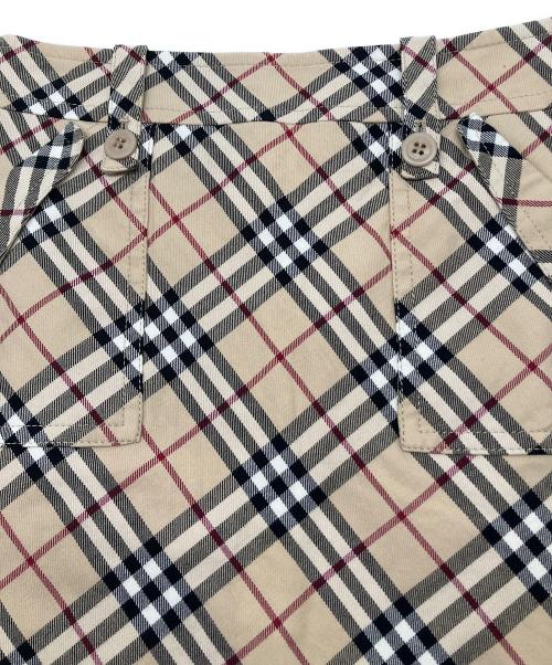 BURBERRY BLUE LABEL（バーバリー ブルー レーベル）BURBERRY BLUE LABEL (バーバリー ブルー レーベル) ノバチェックミニスカート　Y2K ベージュ×ブラック サイズ:36の古着・服飾アイテム