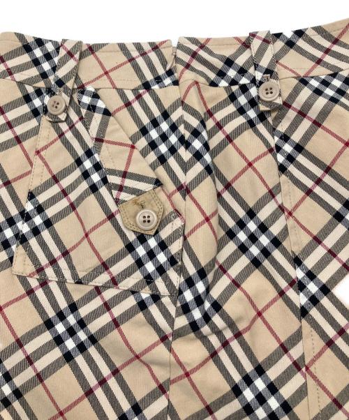 BURBERRY BLUE LABEL（バーバリー ブルー レーベル）BURBERRY BLUE LABEL (バーバリー ブルー レーベル) ノバチェックミニスカート　Y2K ベージュ×ブラック サイズ:36の古着・服飾アイテム