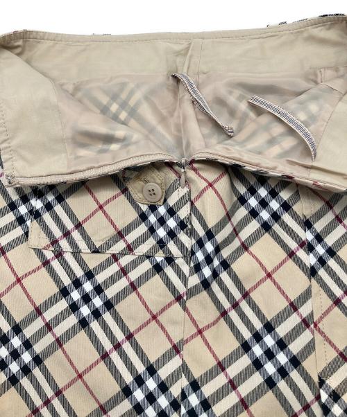 BURBERRY BLUE LABEL（バーバリー ブルー レーベル）BURBERRY BLUE LABEL (バーバリー ブルー レーベル) ノバチェックミニスカート　Y2K ベージュ×ブラック サイズ:36の古着・服飾アイテム