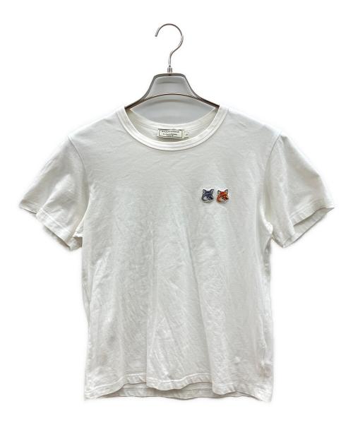 maison kitsune（メゾンキツネ）maison kitsune (メゾンキツネ) 半袖カットソー ホワイト サイズ:Ｓの古着・服飾アイテム