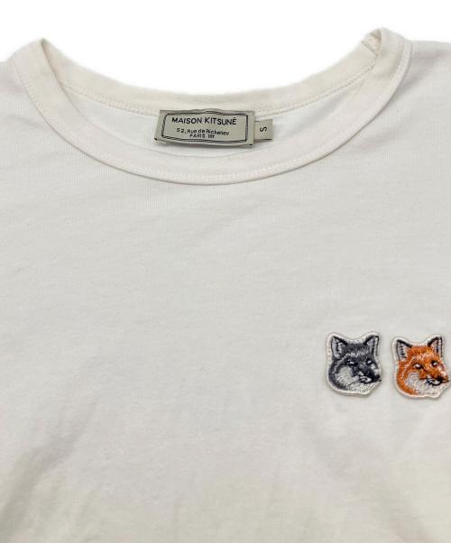 maison kitsune（メゾンキツネ）maison kitsune (メゾンキツネ) 半袖カットソー ホワイト サイズ:Ｓの古着・服飾アイテム