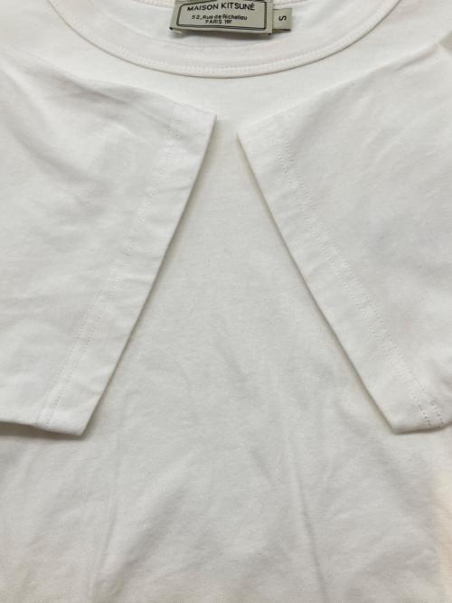 maison kitsune（メゾンキツネ）maison kitsune (メゾンキツネ) 半袖カットソー ホワイト サイズ:Ｓの古着・服飾アイテム