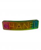 CHANELシャネル）の古着「バレッタ　　ココマーク　97Ｐ　」｜オーロラ×ゴールドカラー