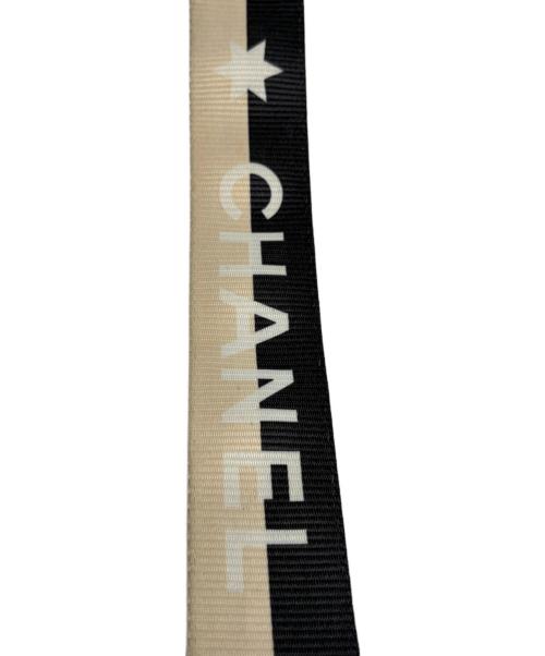 CHANEL（シャネル）CHANEL (シャネル) ココマーク　ベルト ブラック×アイボリーの古着・服飾アイテム