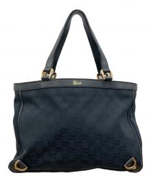 GUCCI（グッチ）の古着「トートバッグ　	GUCCI（グッチ）　GGキャンバス」｜ブラック