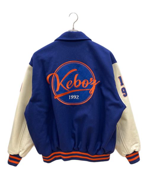 KEBOZ（ケボズ）KEBOZ (ケボズ) スタジアムジャケット ブルー×ホワイト サイズ:Lの古着・服飾アイテム