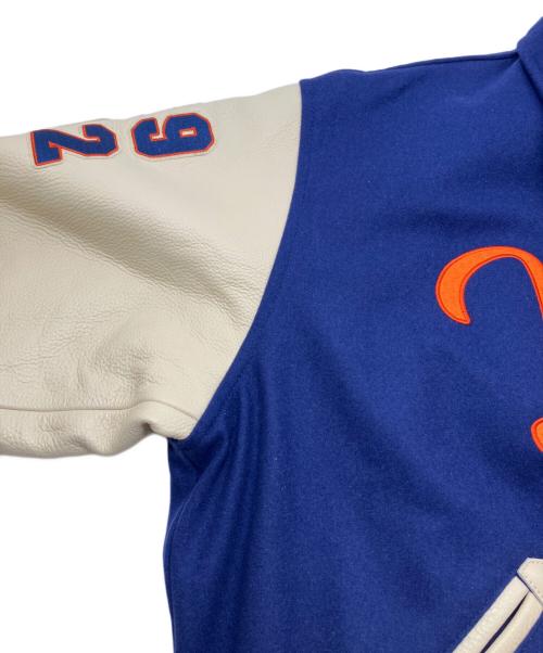 KEBOZ（ケボズ）KEBOZ (ケボズ) スタジアムジャケット ブルー×ホワイト サイズ:Lの古着・服飾アイテム