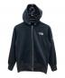 THE NORTH FACE（ザ ノース フェイス）の古着「ジップパーカー　スクエアロゴフルジップ」｜ブラック