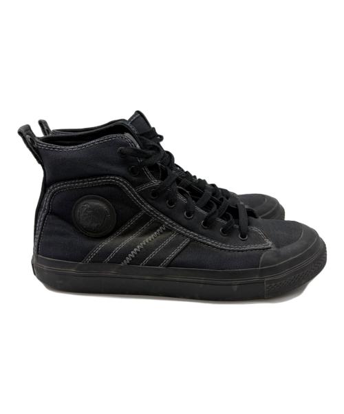 DIESEL（ディーゼル）DIESEL (ディーゼル) ハイカットスニーカー ブラック サイズ:28の古着・服飾アイテム