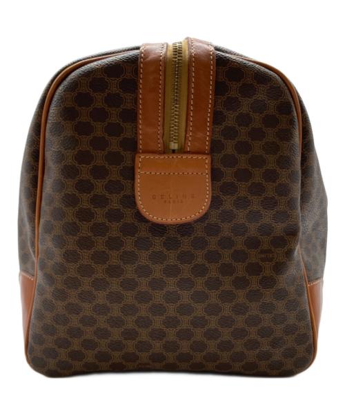 CELINE（セリーヌ）CELINE (セリーヌ) ボストンバッグ　CELINE(セリーヌ)　マカダム柄 ブラウンの古着・服飾アイテム