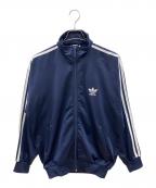adidasアディダス）の古着「80sトラックジャケット　銀タグ　万国期タグ　古着」｜ネイビー