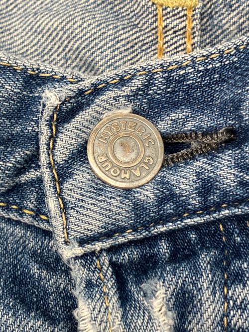 Hysteric Glamour（ヒステリックグラマー）Hysteric Glamour (ヒステリックグラマー) スタッズリペアデニムパンツ　Y2K インディゴ サイズ:32の古着・服飾アイテム
