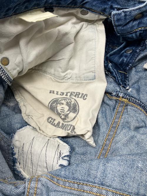 Hysteric Glamour（ヒステリックグラマー）Hysteric Glamour (ヒステリックグラマー) スタッズリペアデニムパンツ　Y2K インディゴ サイズ:32の古着・服飾アイテム