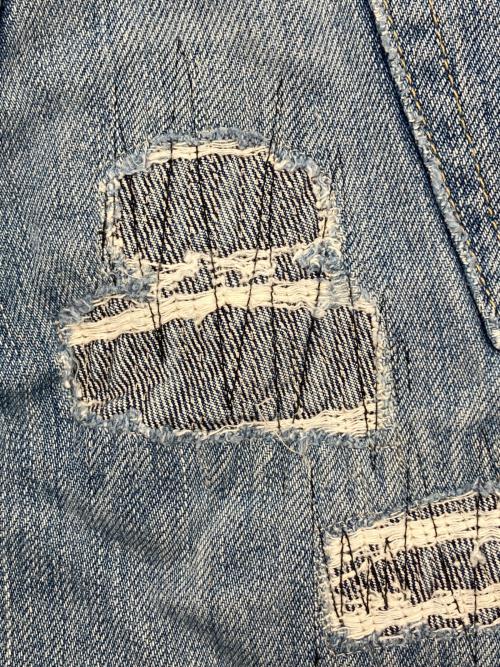 Hysteric Glamour（ヒステリックグラマー）Hysteric Glamour (ヒステリックグラマー) スタッズリペアデニムパンツ　Y2K インディゴ サイズ:32の古着・服飾アイテム