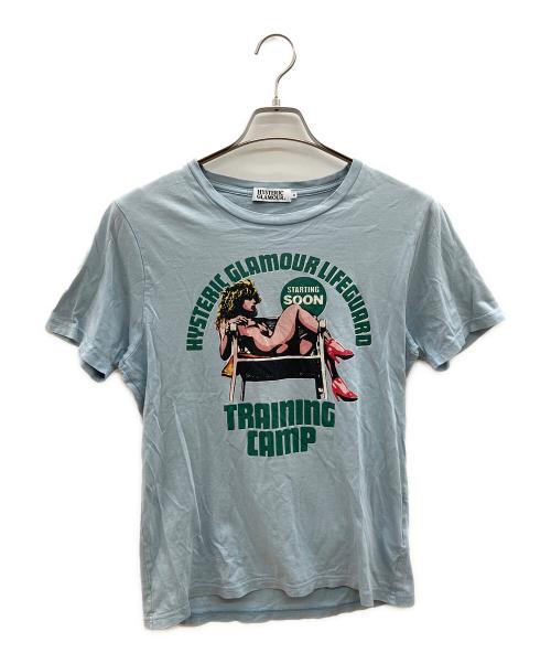 Hysteric Glamour（ヒステリックグラマー）Hysteric Glamour (ヒステリックグラマー) プリントTシャツ スカイブルー サイズ:Ｍの古着・服飾アイテム