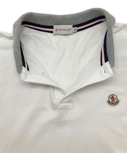 MONCLER（モンクレール）MONCLER (モンクレール) ポロシャツ　MAGLIA POLO MANICA CORTA ホワイト サイズ:Sの古着・服飾アイテム