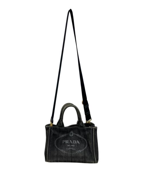 PRADA（プラダ）PRADA (プラダ) カナパミニ2WAYバッグ ブラックの古着・服飾アイテム