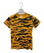 BAPE BY A BATHING APEベイプバイアベイシングエイプ）の古着「バックロゴプリントピチT　Y2K」｜イエロー×ブラック