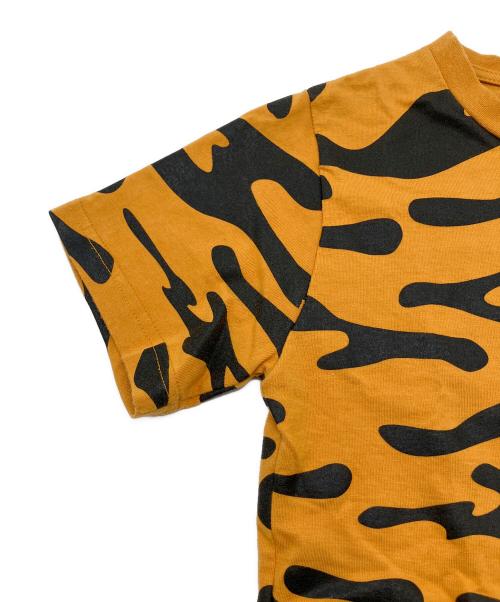 BAPE BY A BATHING APE（ベイプバイアベイシングエイプ）BAPE BY A BATHING APE (ベイプバイアベイシングエイプ) バックロゴプリントピチT　Y2K イエロー×ブラック サイズ:Sの古着・服飾アイテム
