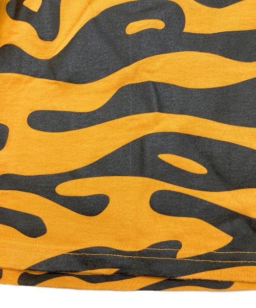 BAPE BY A BATHING APE（ベイプバイアベイシングエイプ）BAPE BY A BATHING APE (ベイプバイアベイシングエイプ) バックロゴプリントピチT　Y2K イエロー×ブラック サイズ:Sの古着・服飾アイテム
