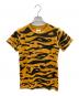 BAPE BY A BATHING APE（ベイプバイアベイシングエイプ）の古着「バックロゴプリントピチT　Y2K」｜イエロー×ブラック
