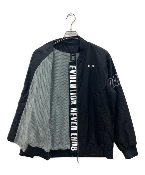 OAKLEY（オークリー）OAKLEY (オークリー) ジップブルゾン ブラック×ライトグレー サイズ:Lの古着・服飾アイテム
