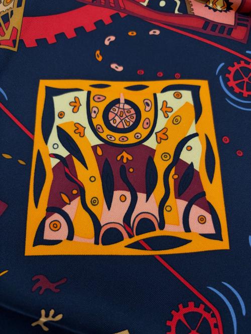 HERMES（エルメス）HERMES (エルメス) カレ90	La mecanique des idees(アイディアの構造)の古着・服飾アイテム