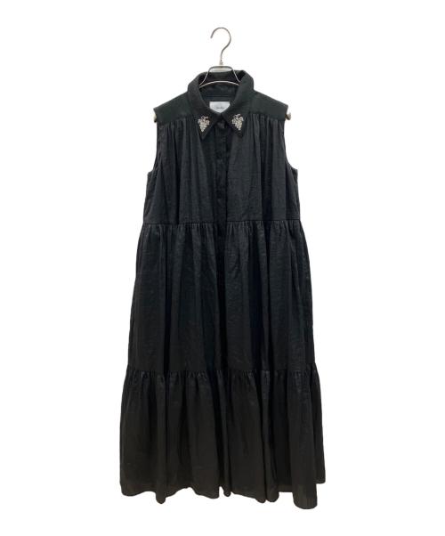 Arobe（アローブ）Arobe (アローブ) ノースリーブ・キャミソールワンピース ブラック サイズ:2の古着・服飾アイテム