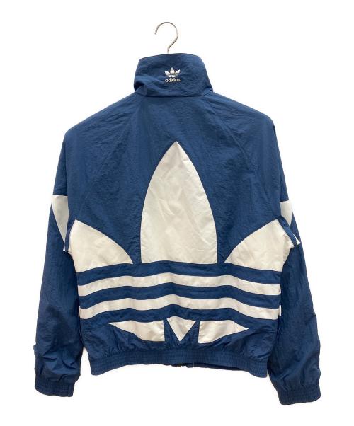 adidas（アディダス）adidas (アディダス) ナイロンジャケット ネイビー×ホワイト サイズ:Lの古着・服飾アイテム