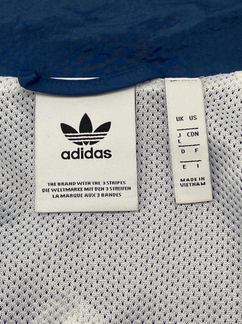 adidas（アディダス）adidas (アディダス) ナイロンジャケット ネイビー×ホワイト サイズ:Lの古着・服飾アイテム
