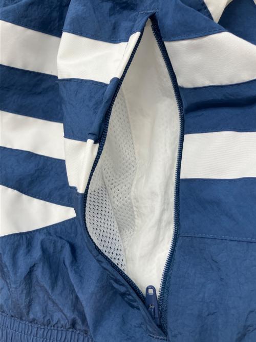 adidas（アディダス）adidas (アディダス) ナイロンジャケット ネイビー×ホワイト サイズ:Lの古着・服飾アイテム