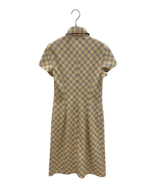 BURBERRY BLUE LABEL（バーバリー ブルー レーベル）BURBERRY BLUE LABEL (バーバリー ブルー レーベル) 半袖ワンピース　ノバチェック ベージュ×ブラック サイズ:38の古着・服飾アイテム