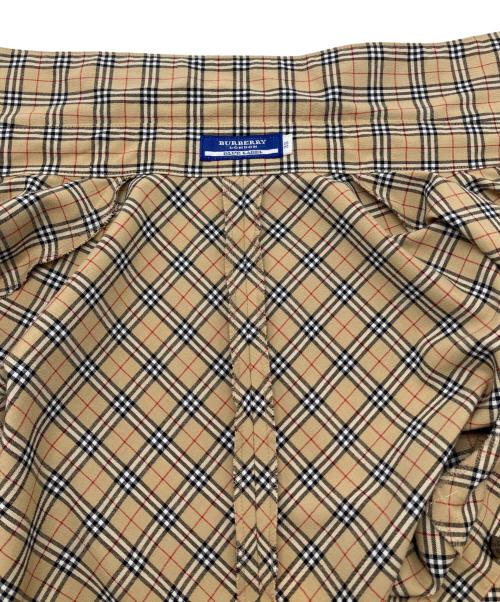 BURBERRY BLUE LABEL（バーバリー ブルー レーベル）BURBERRY BLUE LABEL (バーバリー ブルー レーベル) 半袖ワンピース　ノバチェック ベージュ×ブラック サイズ:38の古着・服飾アイテム