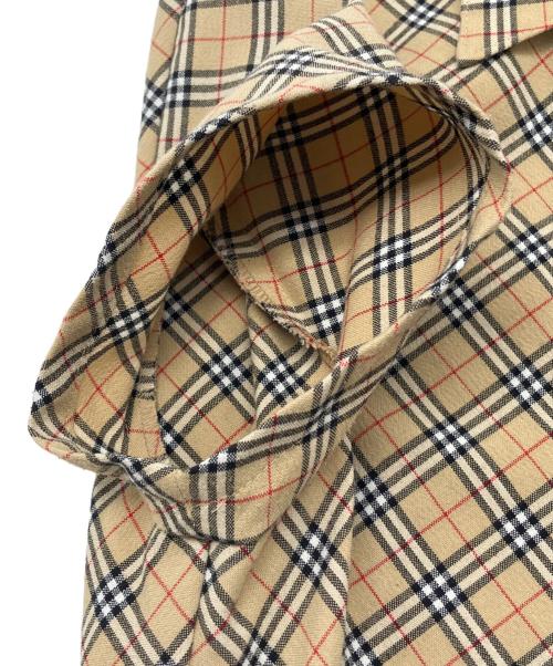 BURBERRY BLUE LABEL（バーバリー ブルー レーベル）BURBERRY BLUE LABEL (バーバリー ブルー レーベル) 半袖ワンピース　ノバチェック ベージュ×ブラック サイズ:38の古着・服飾アイテム