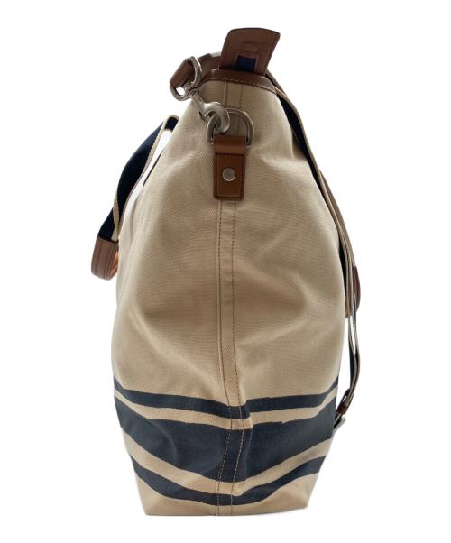 COACH（コーチ）COACH (コーチ) 2WAYキャンバスバッグ アイボリー×ネイビーの古着・服飾アイテム