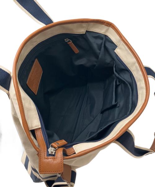 COACH（コーチ）COACH (コーチ) 2WAYキャンバスバッグ アイボリー×ネイビーの古着・服飾アイテム