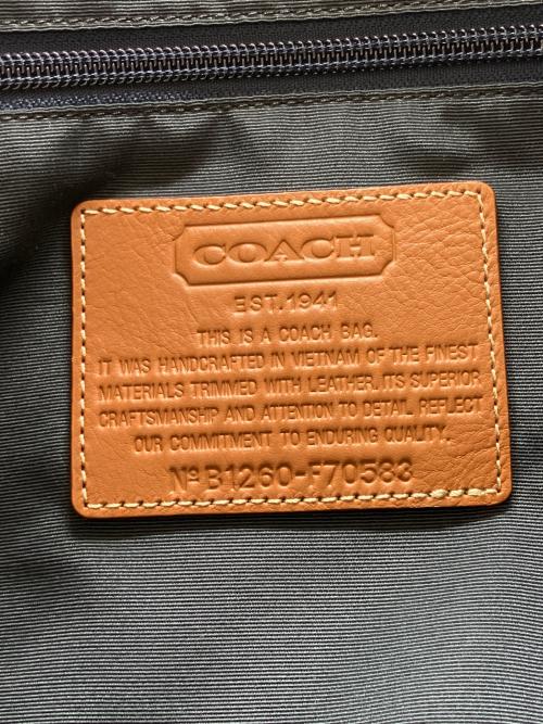 COACH（コーチ）COACH (コーチ) 2WAYキャンバスバッグ アイボリー×ネイビーの古着・服飾アイテム