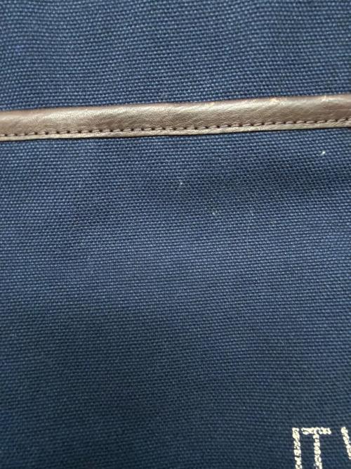 COACH（コーチ）COACH (コーチ) 2WAYキャンバスバッグ ネイビー×ブラウンの古着・服飾アイテム