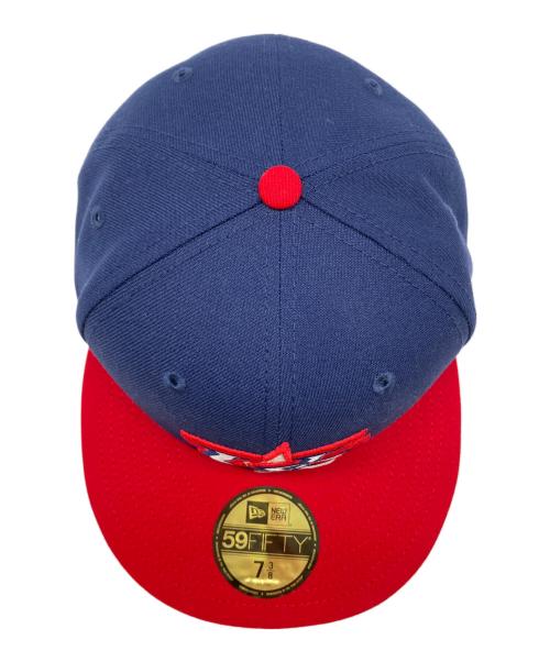 New Era（ニューエラ）New Era (ニューエラ) キャップ ネイビー×レッド サイズ:7 3/8の古着・服飾アイテム