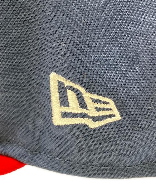 New Era（ニューエラ）New Era (ニューエラ) キャップ ネイビー×レッド サイズ:7 3/8の古着・服飾アイテム