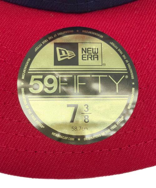 New Era（ニューエラ）New Era (ニューエラ) キャップ ネイビー×レッド サイズ:7 3/8の古着・服飾アイテム