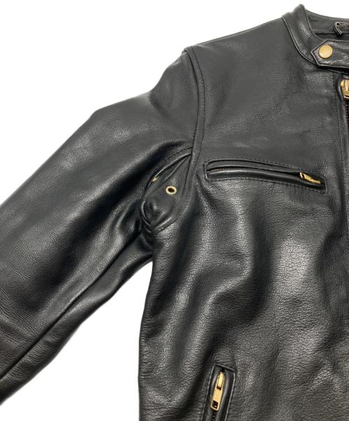 63 leathers（ロクサン レザーズ）63 leathers (ロクサン レザーズ) シングルライダースジャケット ブラック サイズ:Sの古着・服飾アイテム