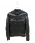 63 leathers（ロクサン レザーズ）の古着「シングルライダースジャケット」｜ブラック