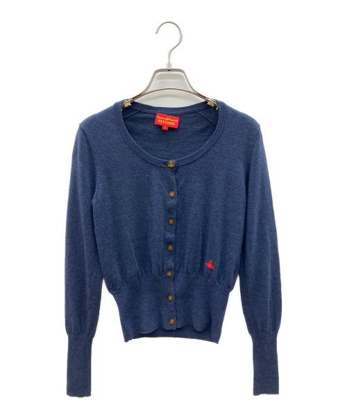 Vivienne Westwood RED LABEL（ヴィヴィアンウエストウッドレッドレーベル）Vivienne Westwood RED LABEL (ヴィヴィアンウエストウッドレッドレーベル) 薄手カーディガン ネイビー サイズ:2の古着・服飾アイテム