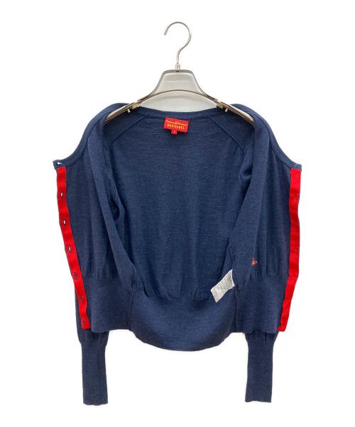Vivienne Westwood RED LABEL（ヴィヴィアンウエストウッドレッドレーベル）Vivienne Westwood RED LABEL (ヴィヴィアンウエストウッドレッドレーベル) 薄手カーディガン ネイビー サイズ:2の古着・服飾アイテム
