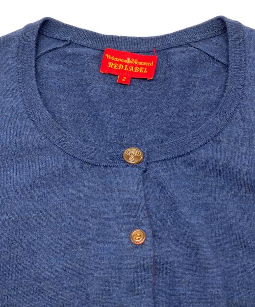 Vivienne Westwood RED LABEL（ヴィヴィアンウエストウッドレッドレーベル）Vivienne Westwood RED LABEL (ヴィヴィアンウエストウッドレッドレーベル) 薄手カーディガン ネイビー サイズ:2の古着・服飾アイテム