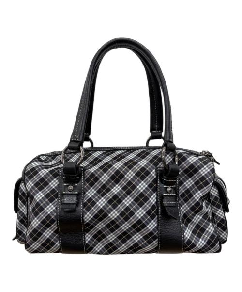 BURBERRY BLUE LABEL（バーバリー ブルー レーベル）BURBERRY BLUE LABEL (バーバリー ブルー レーベル) ミニボストンバッグ ブラック×ホワイト×グレーの古着・服飾アイテム