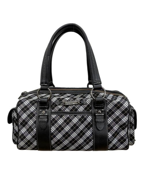 BURBERRY BLUE LABEL（バーバリー ブルー レーベル）BURBERRY BLUE LABEL (バーバリー ブルー レーベル) ミニボストンバッグ ブラック×ホワイト×グレーの古着・服飾アイテム