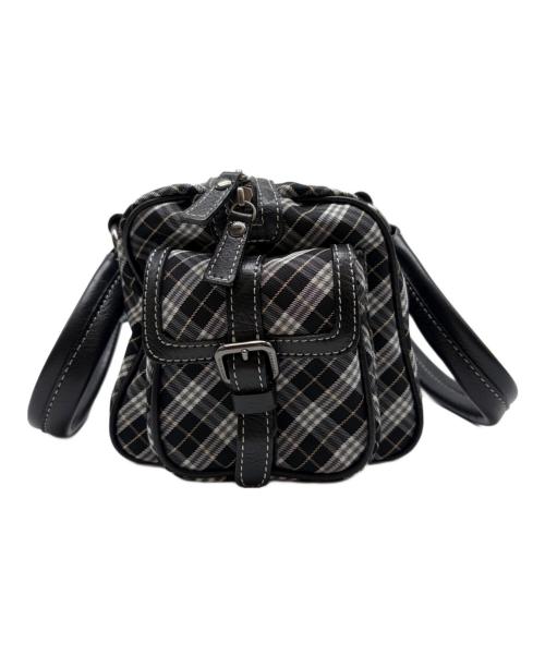 BURBERRY BLUE LABEL（バーバリー ブルー レーベル）BURBERRY BLUE LABEL (バーバリー ブルー レーベル) ミニボストンバッグ ブラック×ホワイト×グレーの古着・服飾アイテム